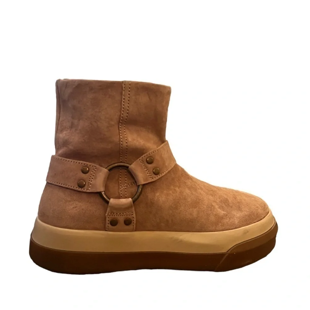 New ▶️ Free People ◀️ Bodhi Harness Sneaker Bootie Suede Size 6.5
